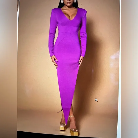 strapless open back dress Bridgerton Daphne Purple Dress With Gauze main image 0